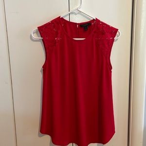 Jcrew Short Sleeved Top with Lace Sleeves